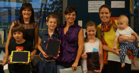 Angus, Seronique and Tiarne with their new iPads and parents at the end of a wonderful night. 